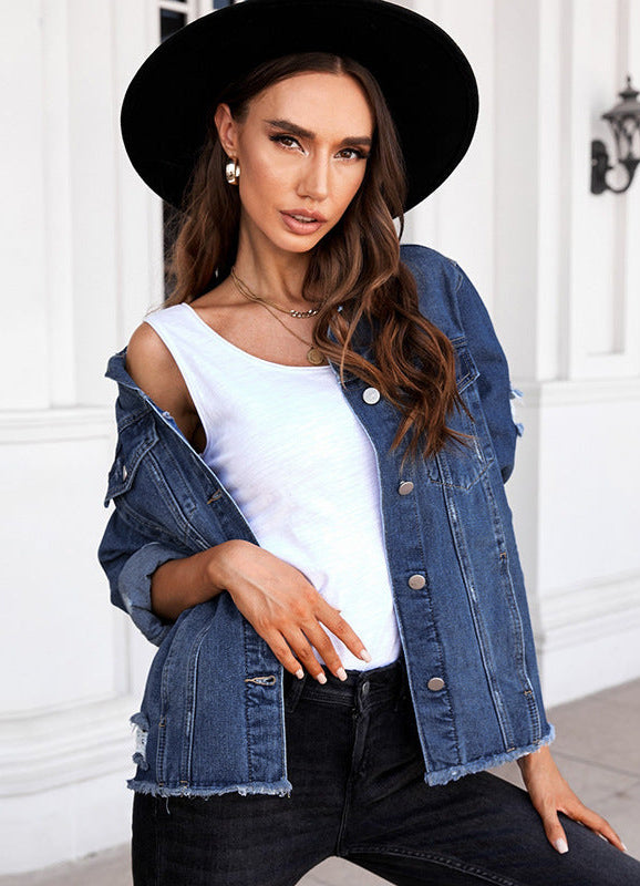 Washed Denim Jacket Classic Jean