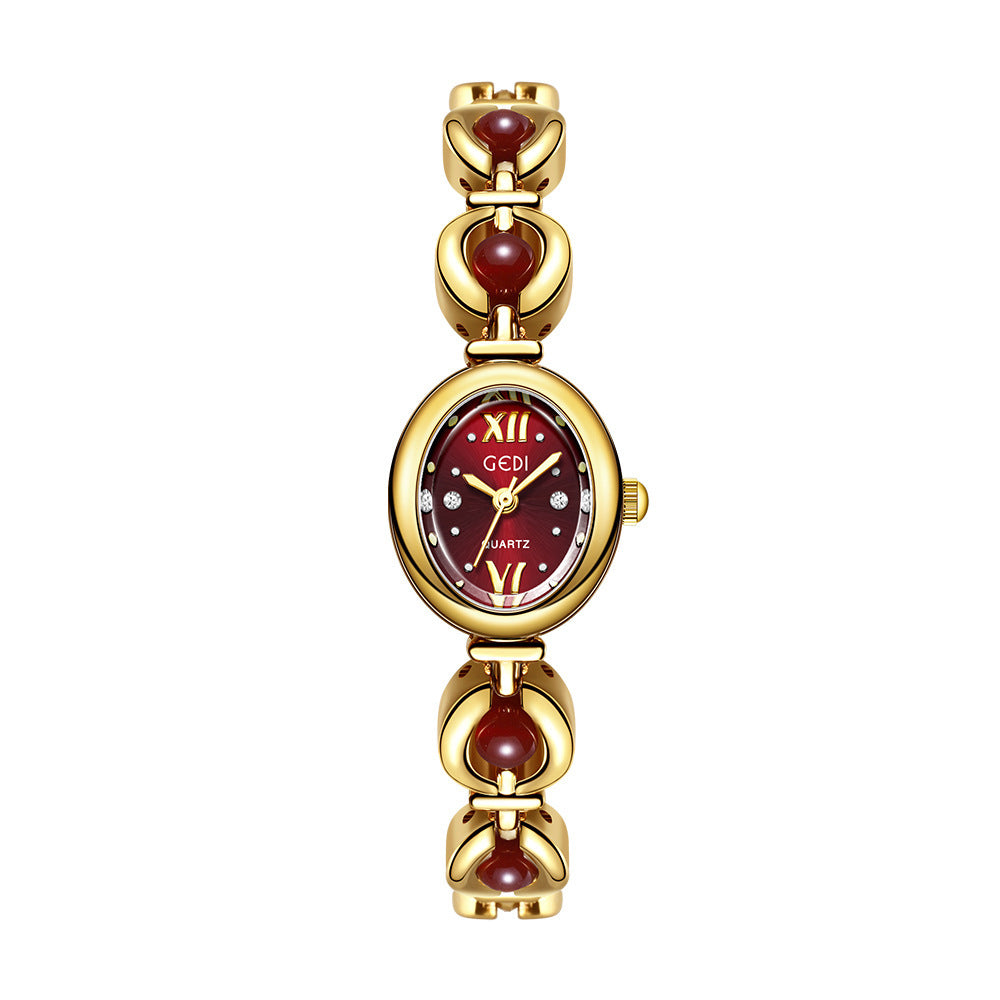 Emerald Bracelet Watch High-Grade Luxury Shell Pearl Timepiece