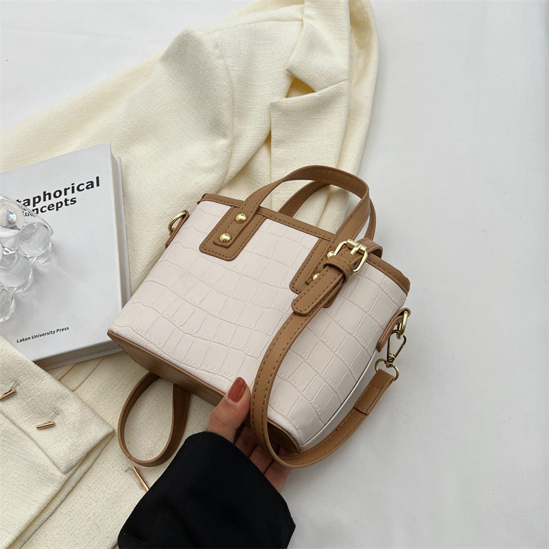 Stone Pattern Shoulder Messenger Bag