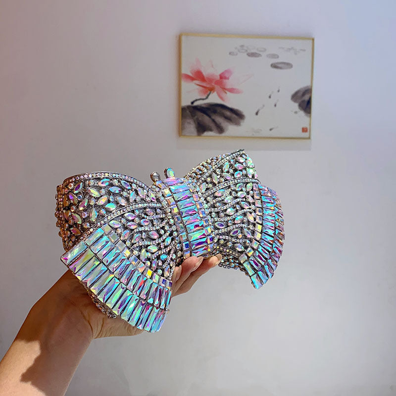 Fashion Metal Bow Clutch Stylish