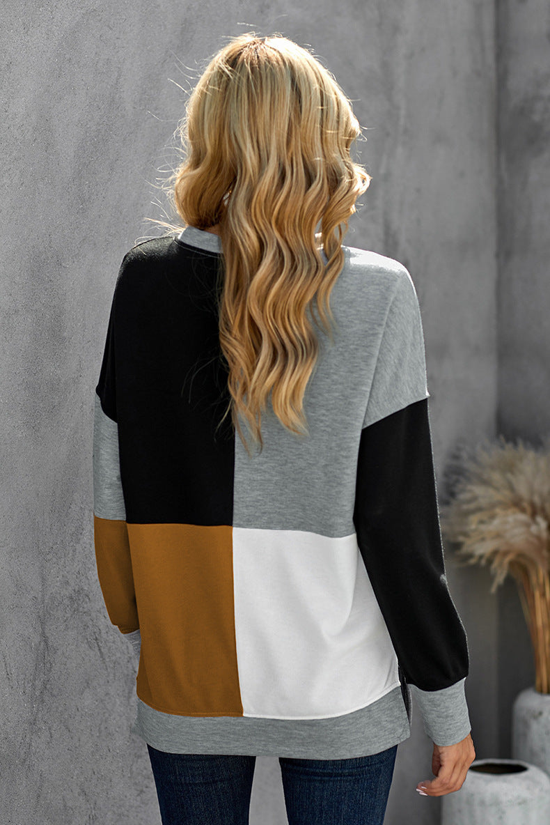 Casual Round Neck Long Sleeve Sweater
