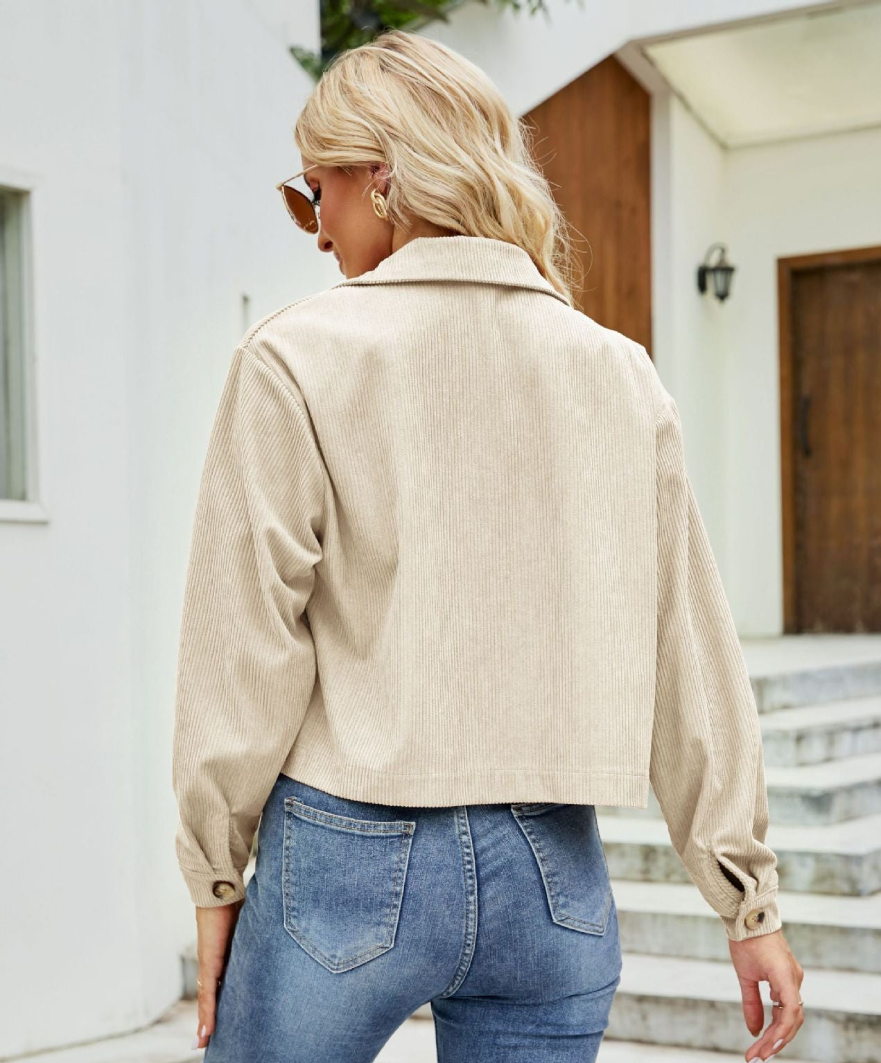 Corduroy Shirt Long Sleeve Short Jacket