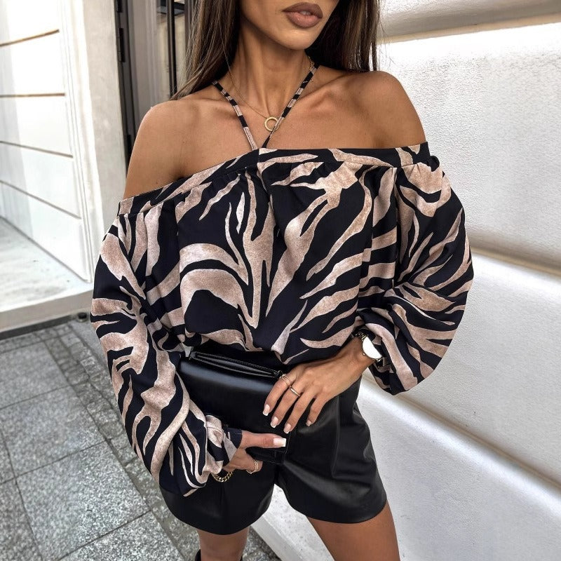 Spring Halter Top Long Sleeve