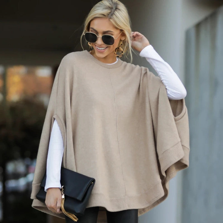Bat Sleeve Knit Top – Loose Fit Sweater