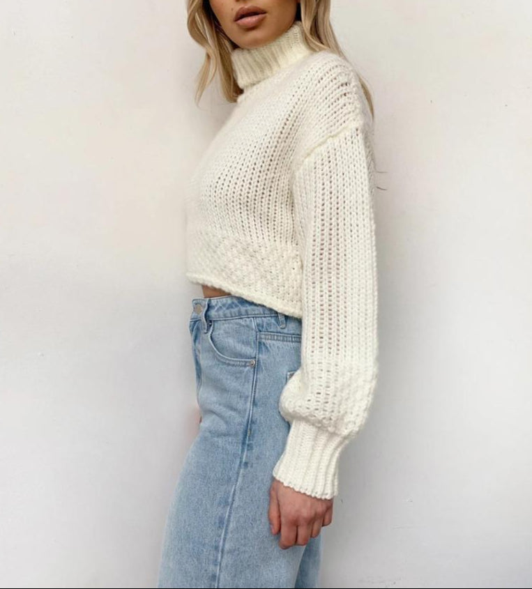 Loose Sleeve Knitted Woolen Sweater