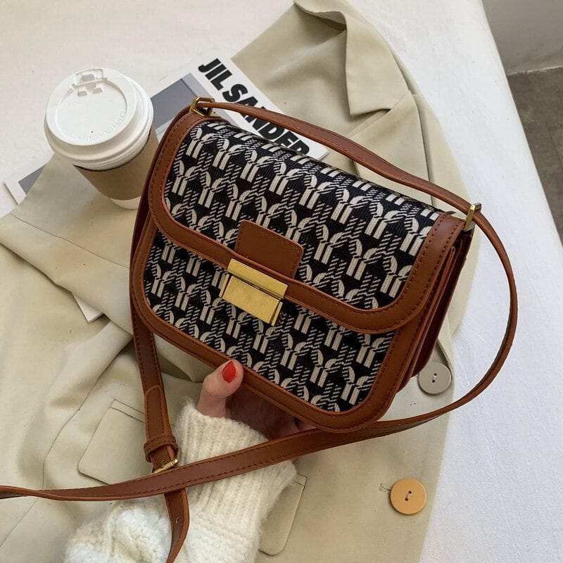 Fashion Messenger Bag One Shoulder Small Square Bag Womens Bags VAYORK STARS Brown