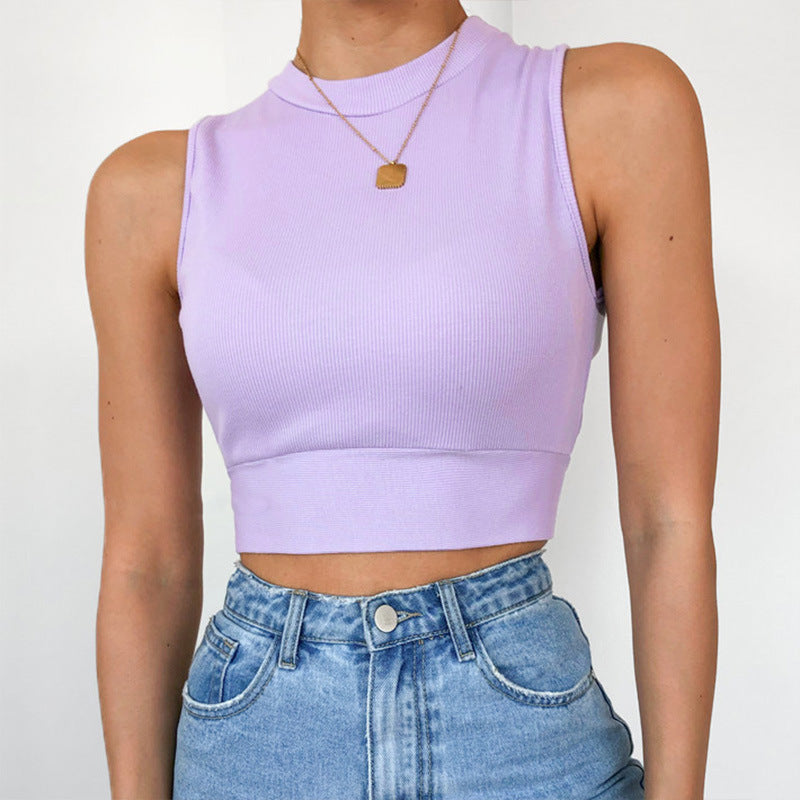 Top With Sleeveless Cross Straps