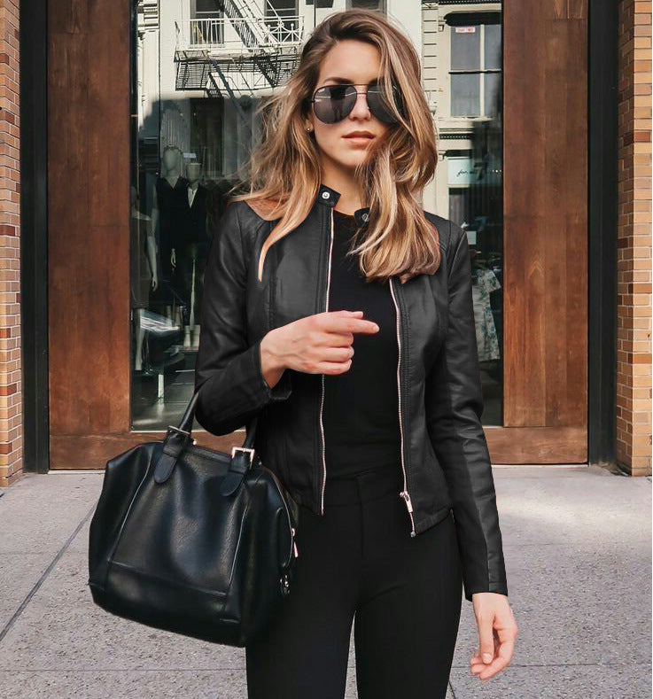 Mock Neck Zip Up Jacket