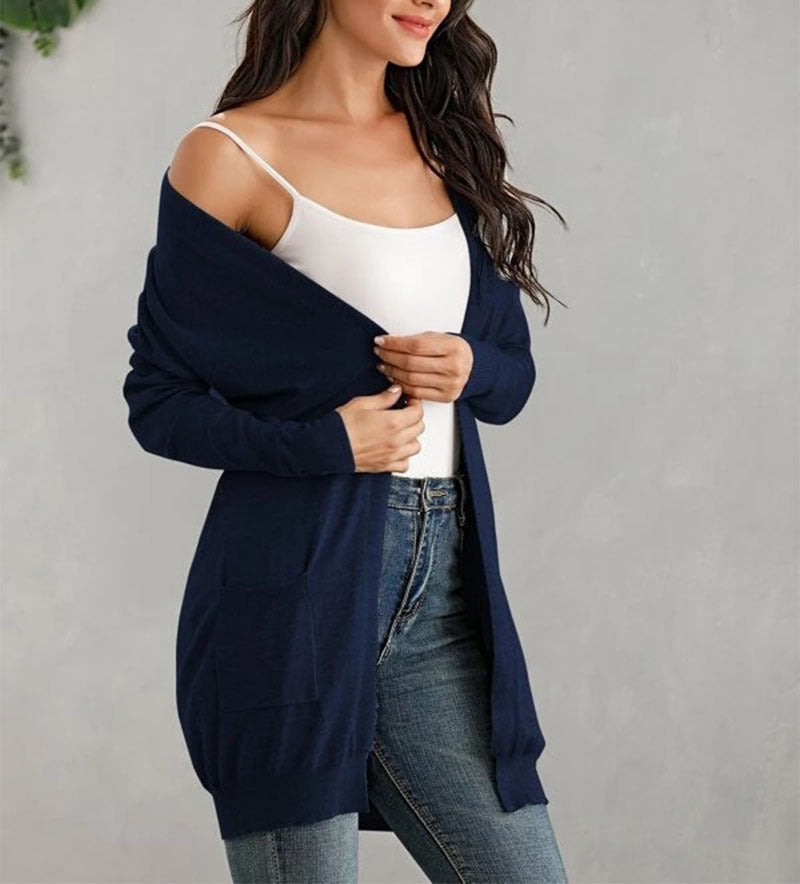 Long-Sleeve Knitted Cardigan