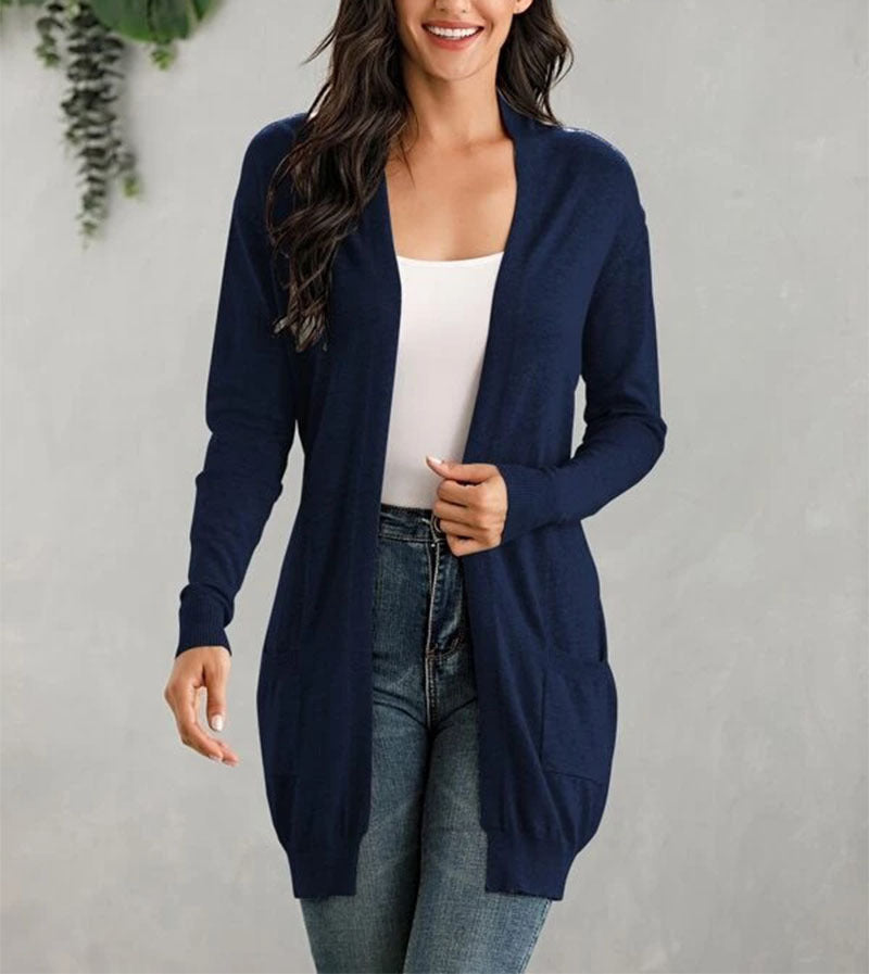 Long-Sleeve Knitted Cardigan