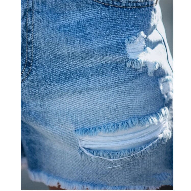 Fringed Denim Shorts Ripped Stitching Ladies Jeans Shorts Women Jeans & Denim VAYORK STARS