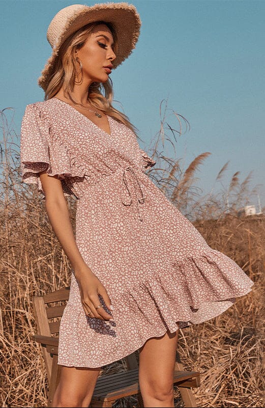 Leopard Print Dress Pocketed Dresses VAYORK STARS