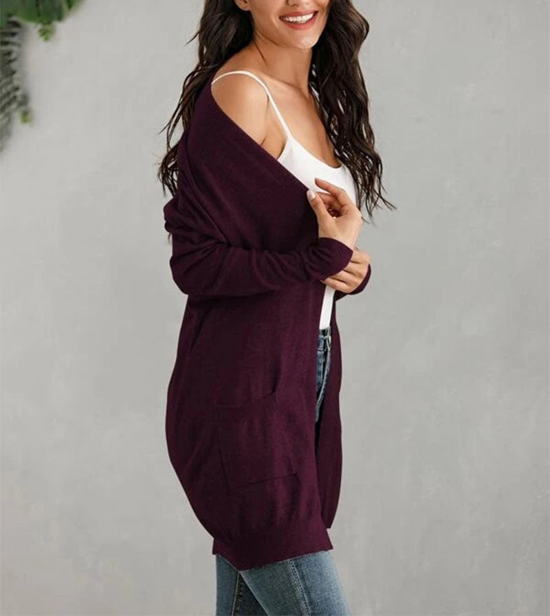 Long-Sleeve Knitted Cardigan