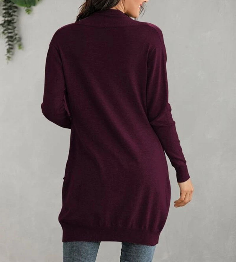 Long-Sleeve Knitted Cardigan