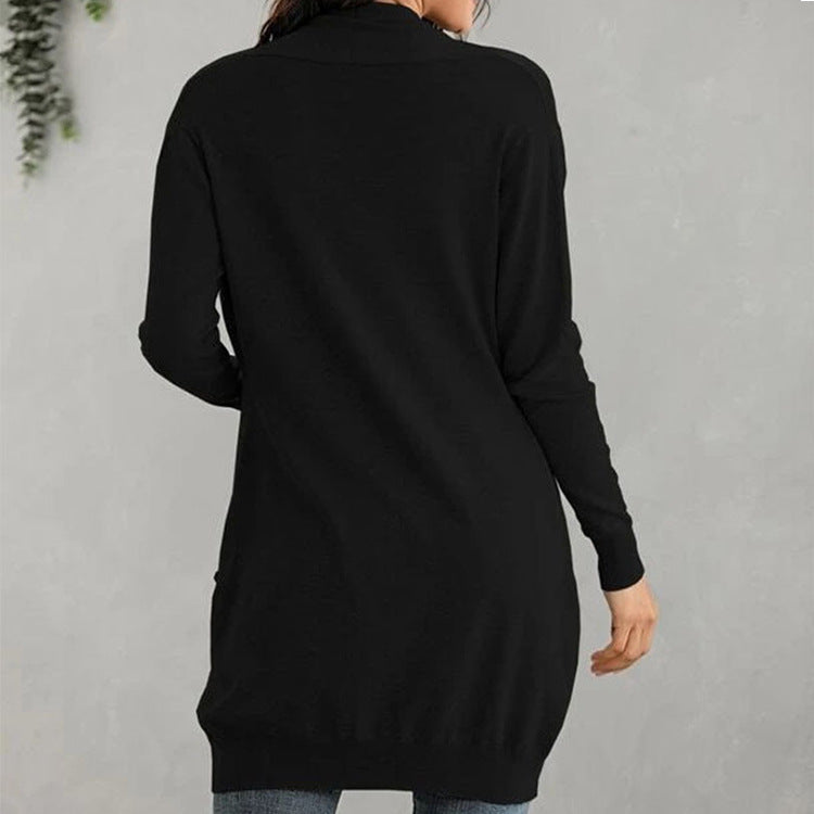 Long-Sleeve Knitted Cardigan