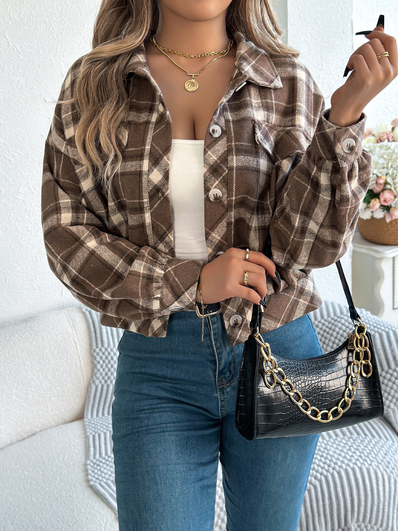 Plaid Stripe Long Sleeve Shirt