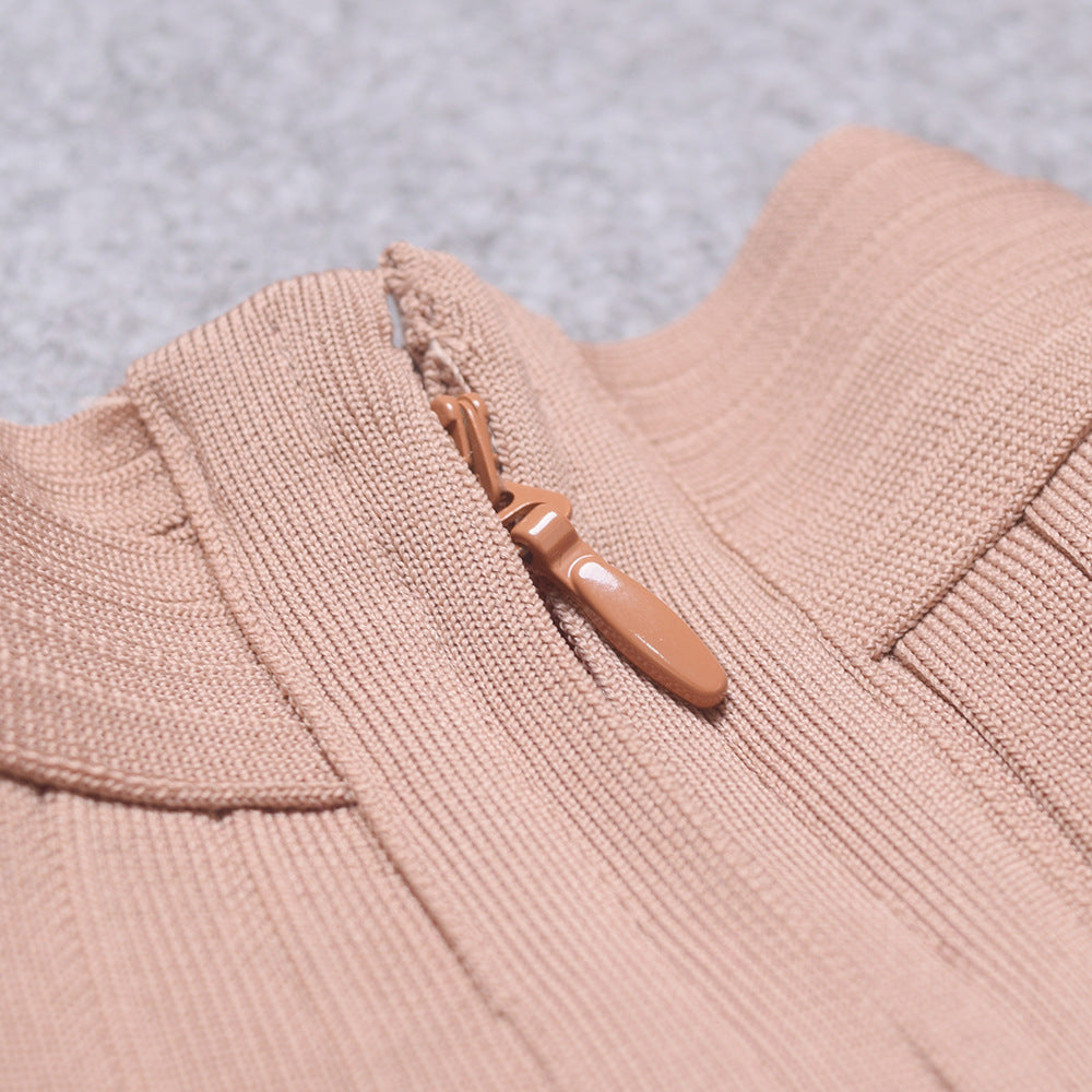 Round Neck Long Sleeve Dress – Casual Elegant Midi/Maxi Dress