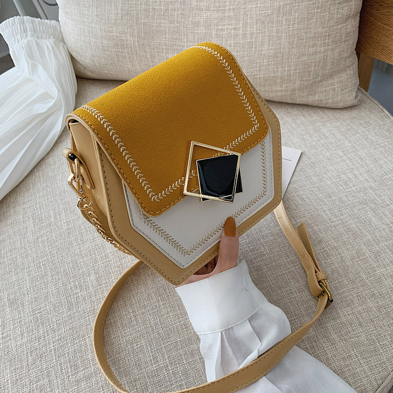 Matte leather shoulder bag