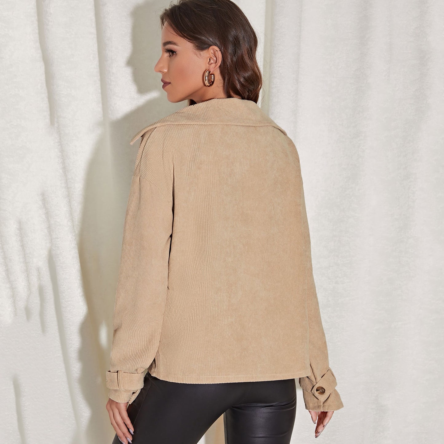 Corduroy Casual Short Coat Jacket Loose Casual