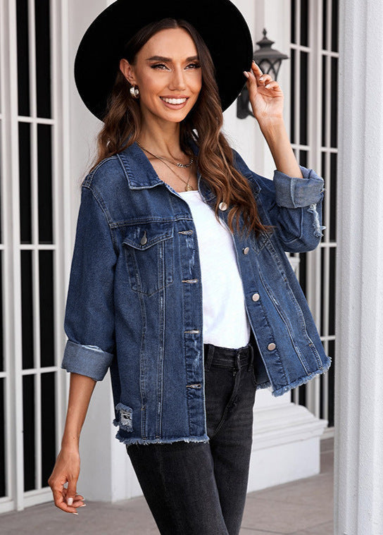 Washed Denim Jacket Classic Jean