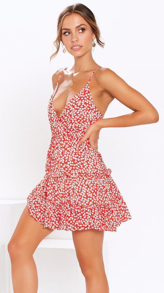 Strapless Open-Back Floral Summer Dress