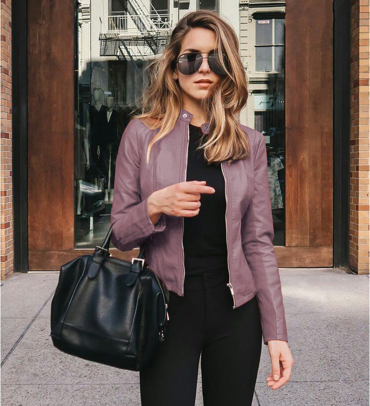 Mock Neck Zip Up Jacket