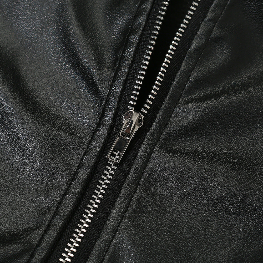 One-Shoulder Mesh Top Puff Sleeve Stitching