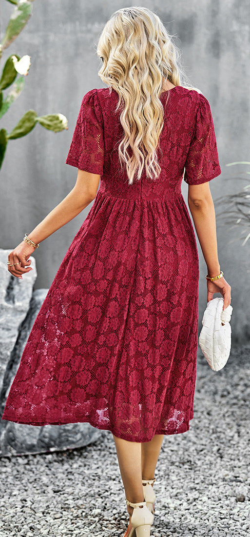 Halter Neck Dress Sleeveless Waist-Tie Short