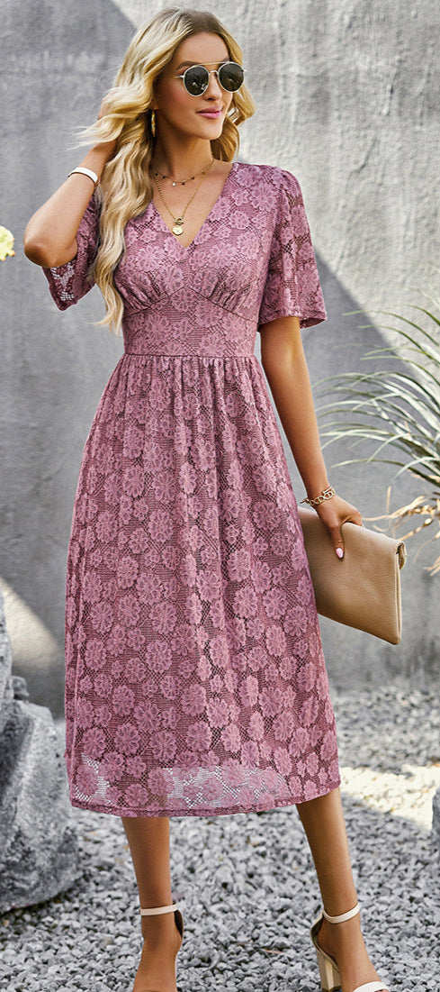 Halter Neck Dress Sleeveless Waist-Tie Short