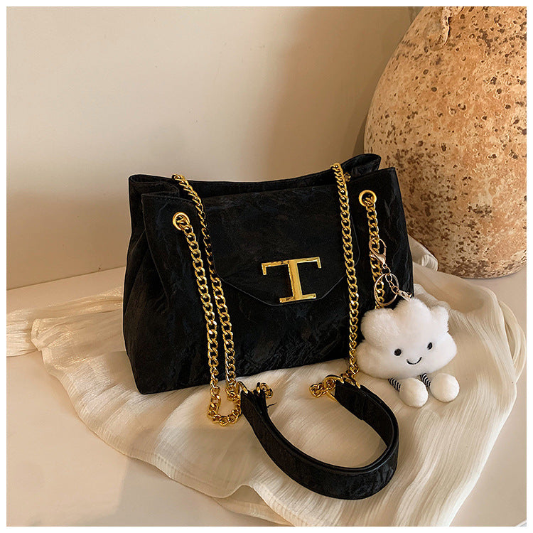 Versatile Double-Layer Tote Bag Large Capacity Handbag