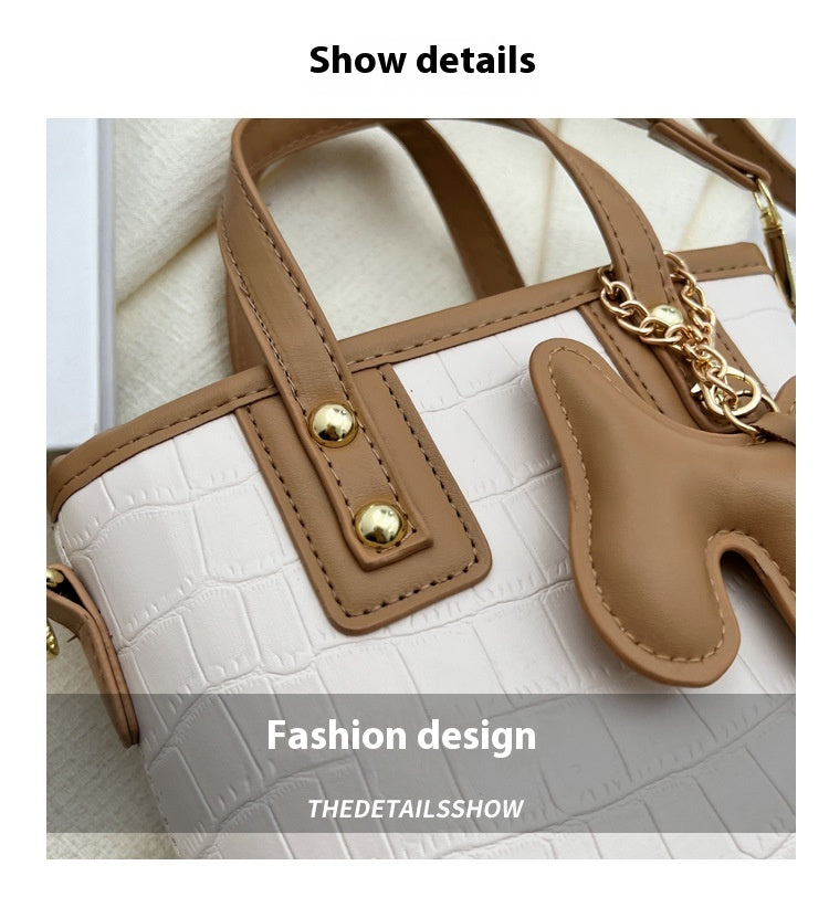 Stone Pattern Shoulder Messenger Bag