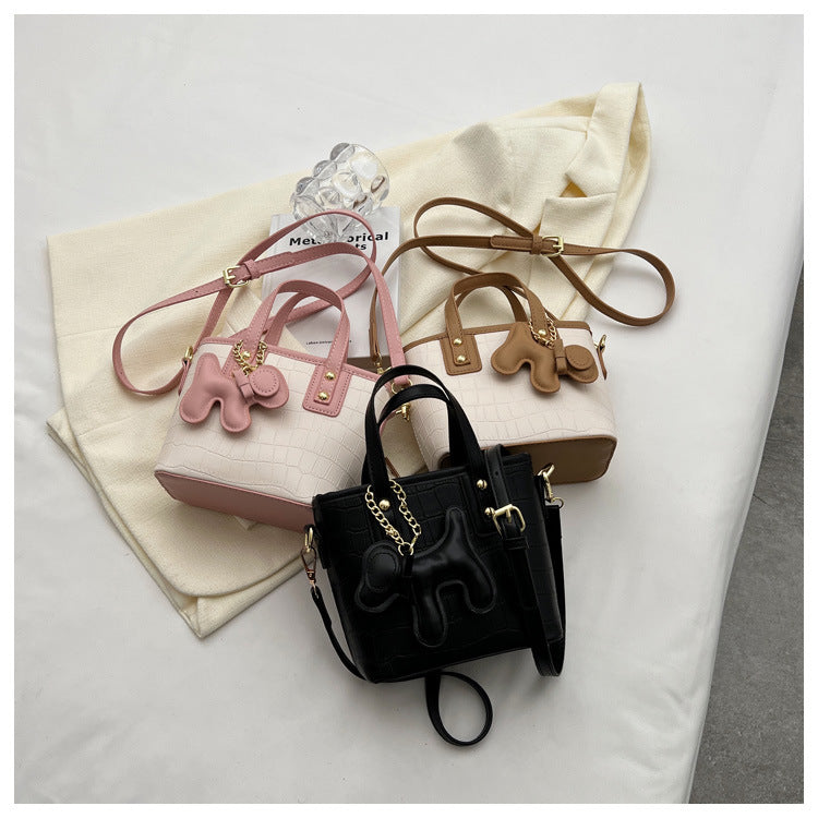 Stone Pattern Shoulder Messenger Bag