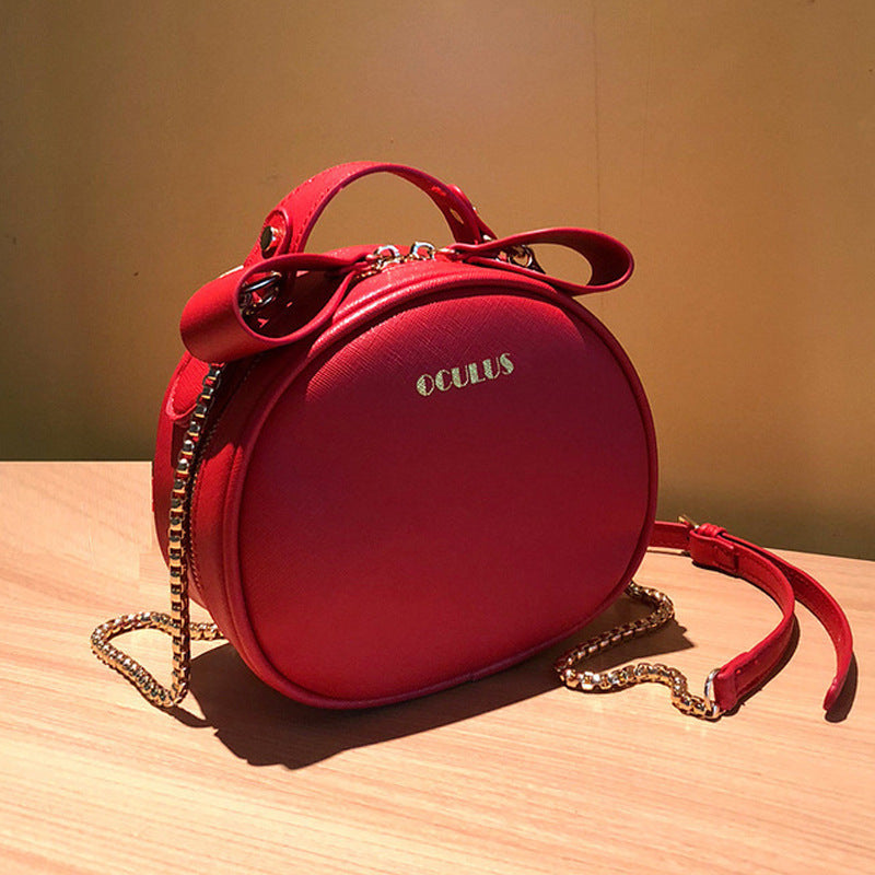 One-Shoulder Round Bag Trendy Small