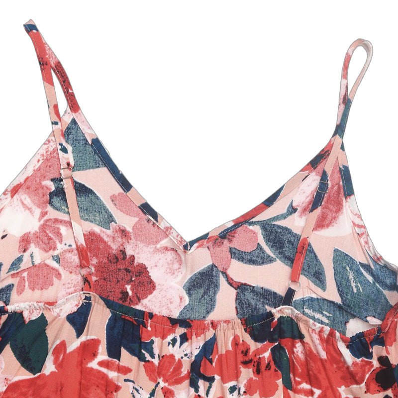 Floral Swing Dress Spaghetti Strap Sundress