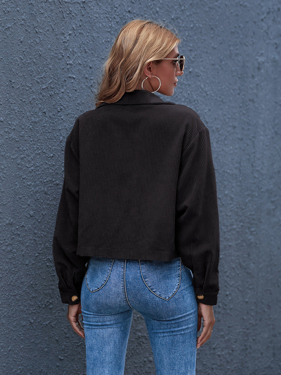 Corduroy Shirt Jacket Button Down Overshirt