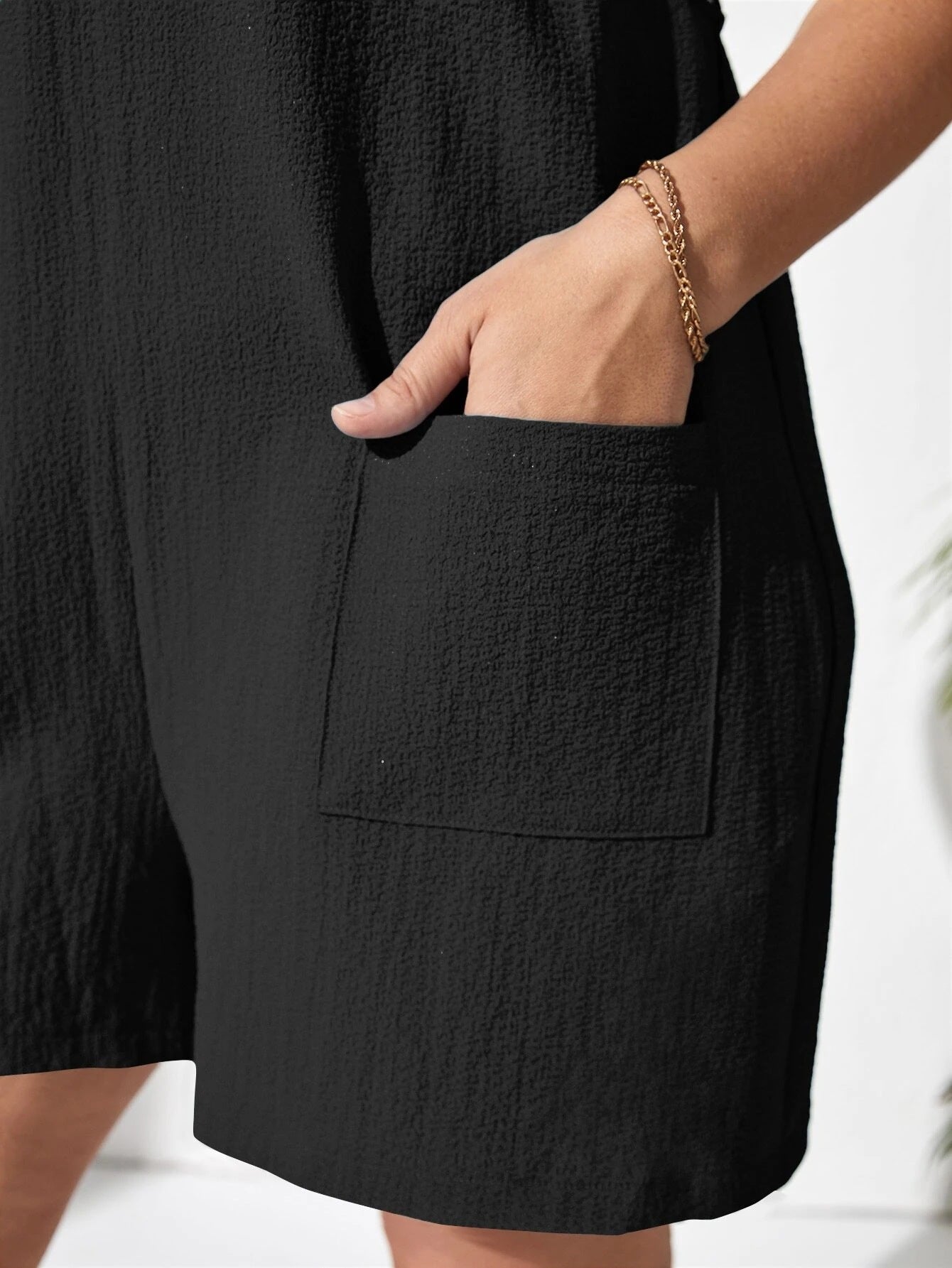Plus Size Camisole Jumpsuit with Pockets