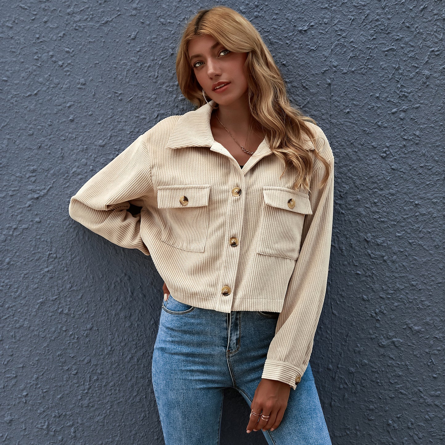Corduroy Shirt Jacket Button Down Overshirt