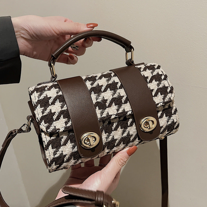Houndstooth Bag for Daily Use