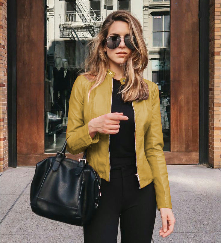 Mock Neck Zip Up Jacket