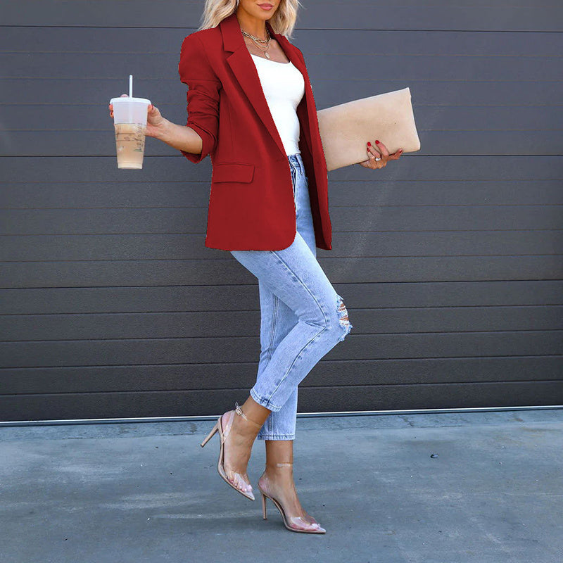 Chic & Professional Open-Front Casual Blazer