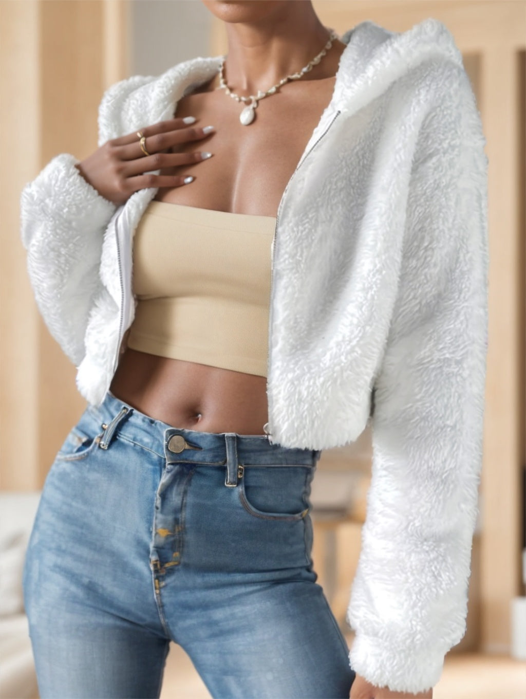 Solid Color Zip-up Hoodie, Casual Long Sleeve Hoodie Jacket