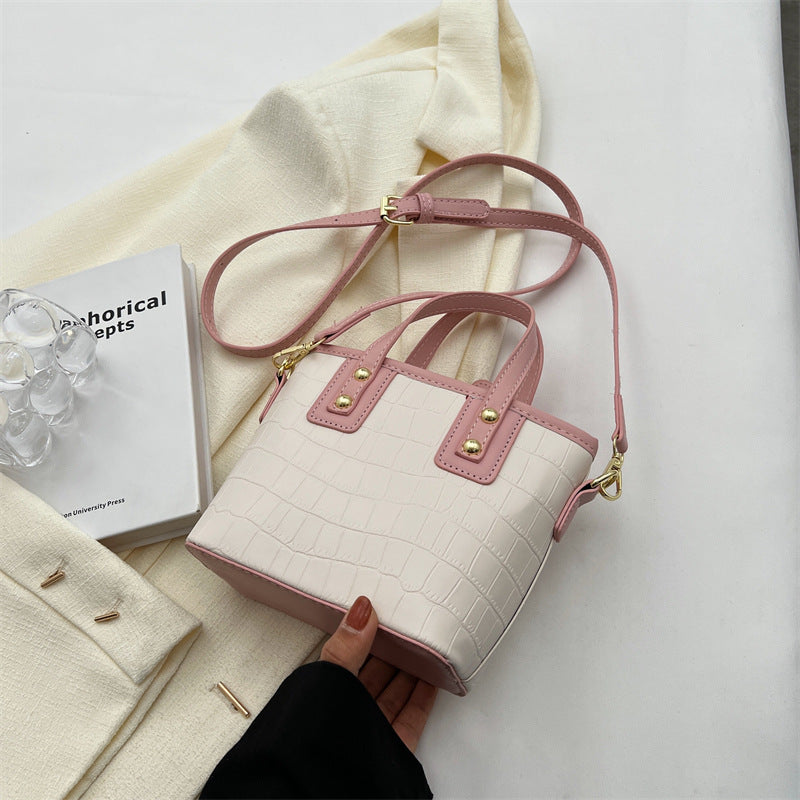 Stone Pattern Shoulder Messenger Bag
