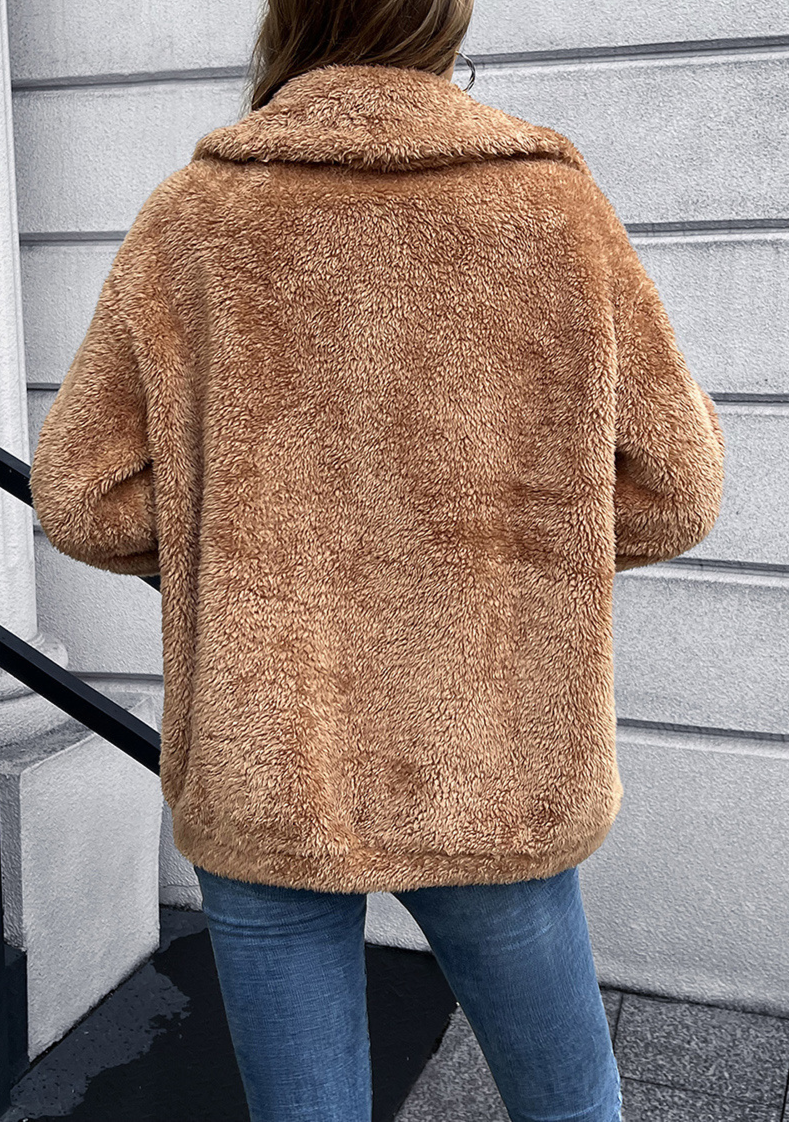 European And American Double Sided Plush Short Jacket