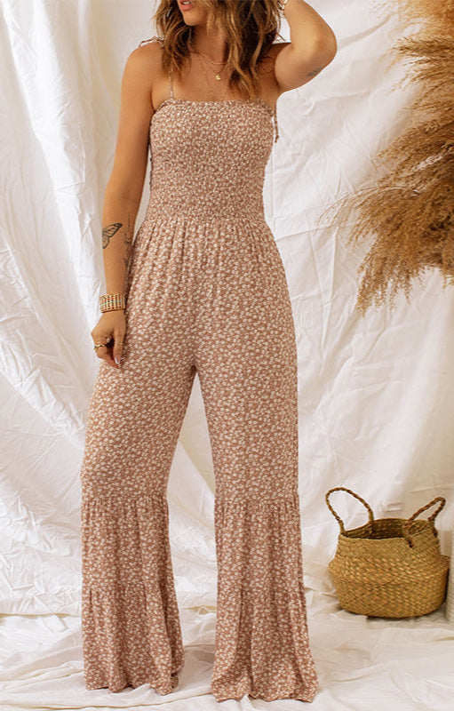 Spaghetti Strap High Waist Jumpsuit