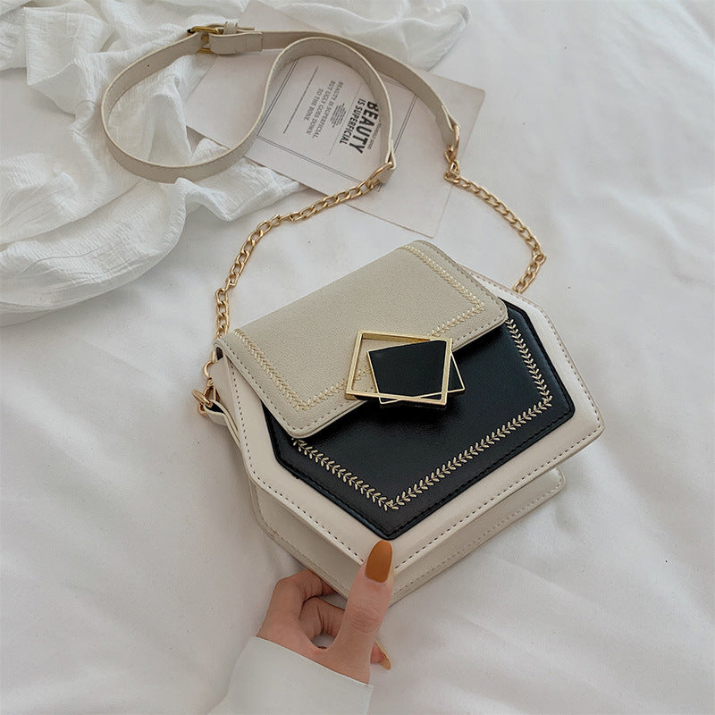 Matte leather shoulder bag