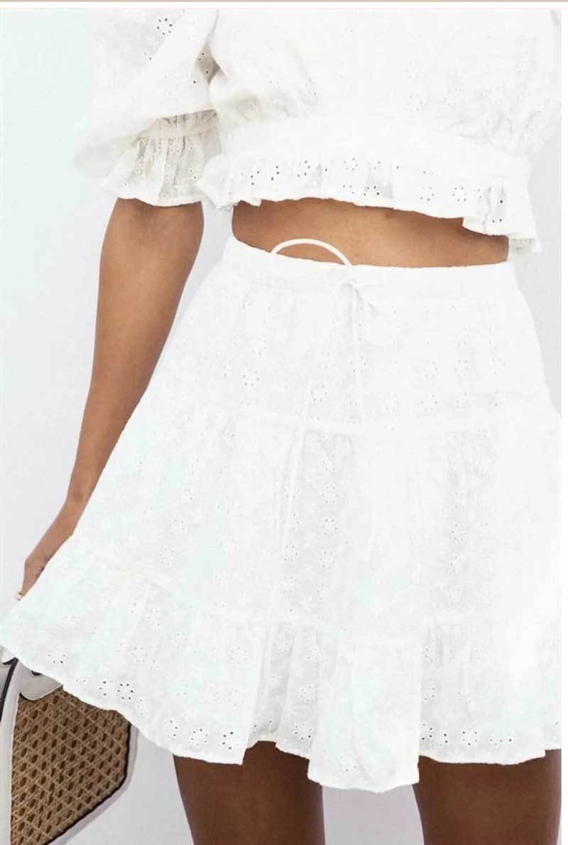Short Full Lace Top and Shorts