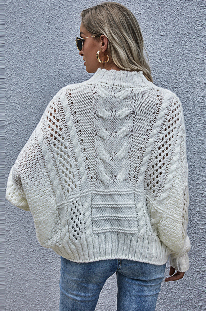 Lazy Hollow Twist Knit Sweater