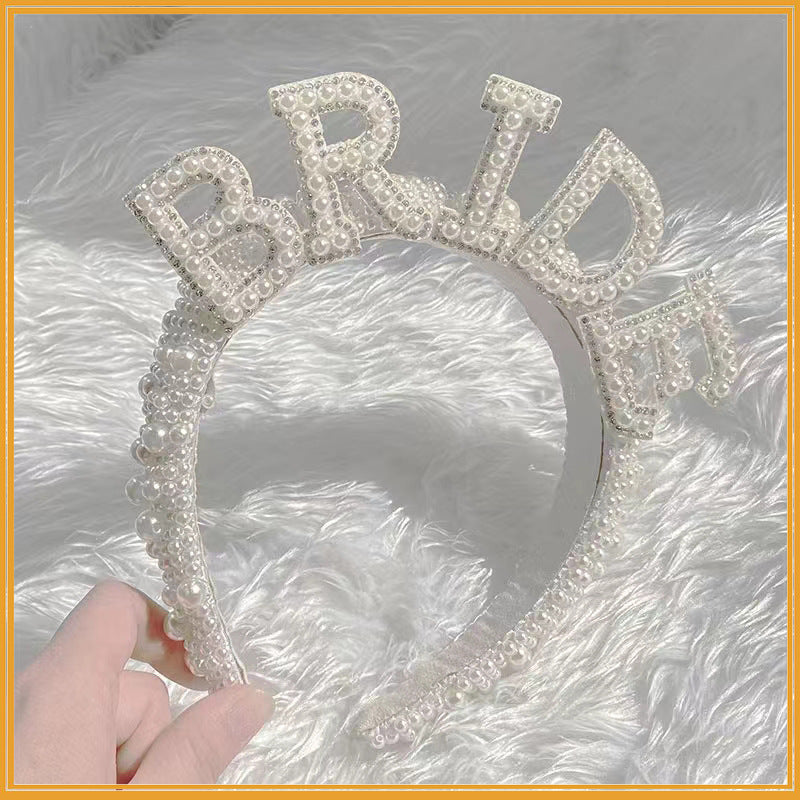 Vintage Pearl Bridal Hair Band Elegant Pearl
