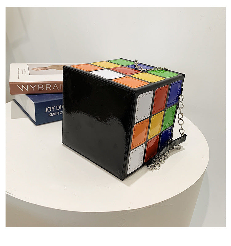 Fashion Rubik's Cube Chain Bag