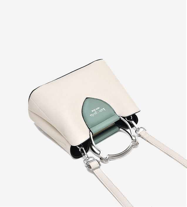 Simple Contrast Color Casual Shoulder Bag